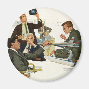 Vintage Business, Airline Executives Meeting Magnet