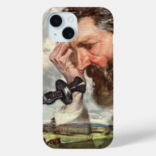 Vintage Business, Alexander Graham Bell Telephone iPhone 15 Case
