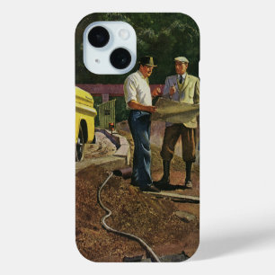 Vintage Business Architect Construction Contractor iPhone 15 Case