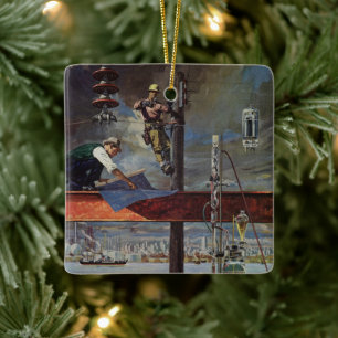 Vintage Business, Architects and Construction Ceramic Ornament