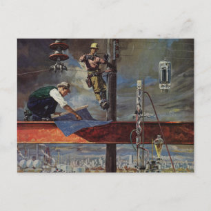 Vintage Business, Architects and Construction Postcard