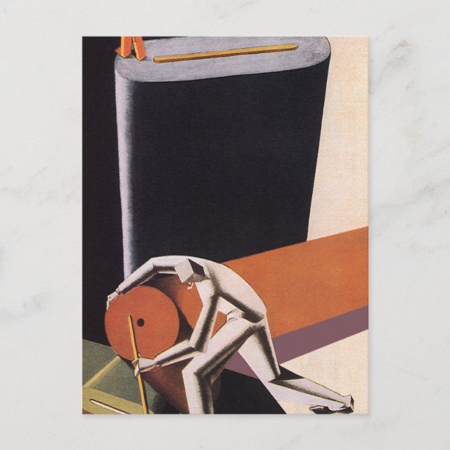 Vintage Business, Art Deco Fabrics and Textiles Postcard (Front)