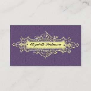 vintage business card with chic banner