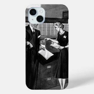 Vintage Business, Executive Businessmen Office iPhone 15 Mini Case