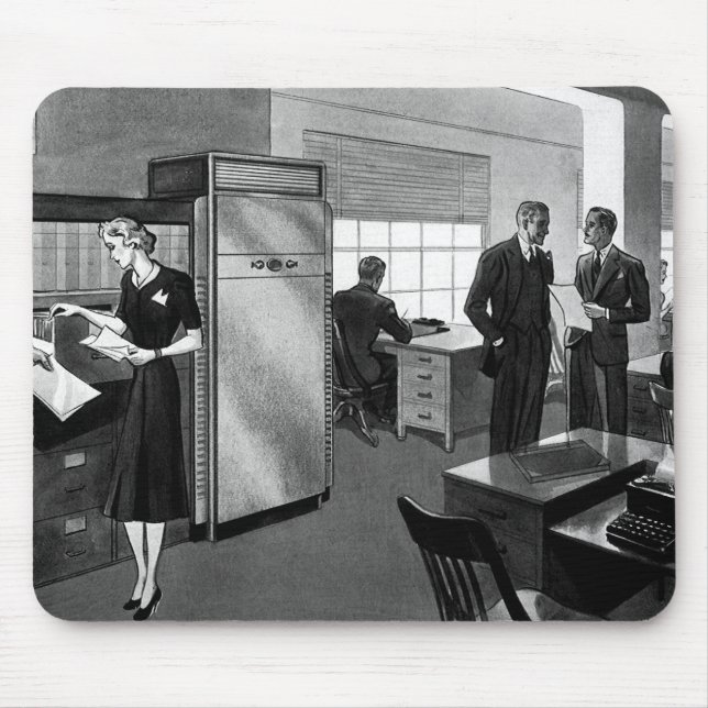 Vintage Business, Executive Businessmen Office Mouse Mat (Front)