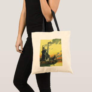 Vintage Business Factory, Manufacturing on a Dock Tote Bag