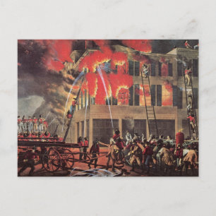 Vintage Business Firemen, Fire Fighters Fireman Postcard