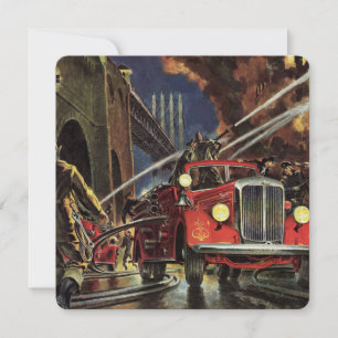 Vintage Business, Firemen Firefighters Fire Trucks