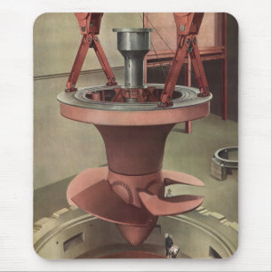 Vintage Business, Generator with Giant Turbine Mouse Mat