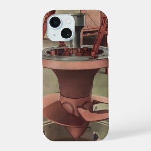 Vintage Business, Giant Water Turbine Energy iPhone 15 Case