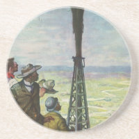 Vintage Business, Gushing Oil Well with Workers
