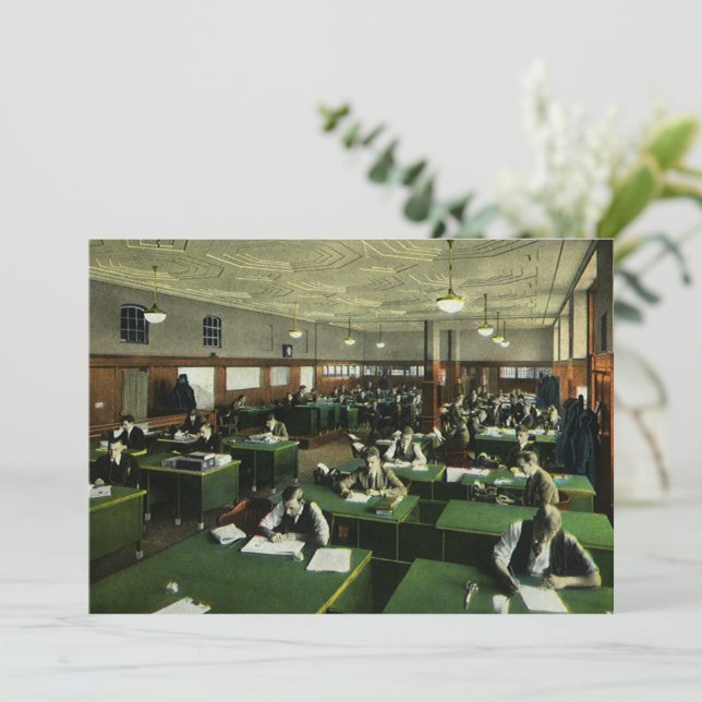 Vintage Business, Journalists in Newspaper Office (Standing Front)