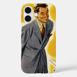 Vintage Business, Mad CEO Executive Boss Employee iPhone 16 Case