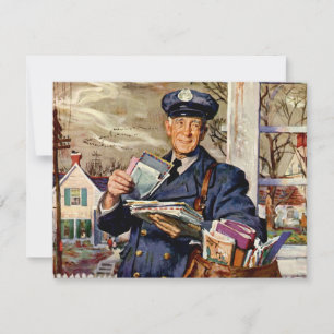 Vintage Business, Mailman Delivering Mail Letters