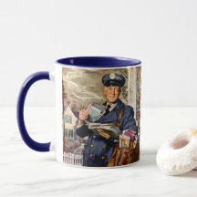 Vintage Business, Mailman Delivering Mail Letters