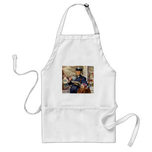 Vintage Business, Mailman Delivering Mail Letters Standard Apron