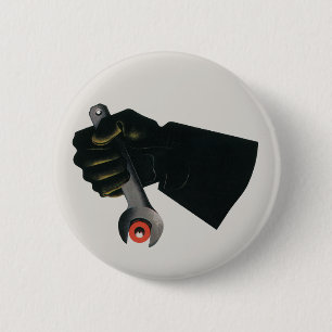 Vintage Business, Manufacturing Factory Machinist 6 Cm Round Badge