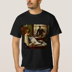 Vintage Business Meeting, Office with Executives T-Shirt