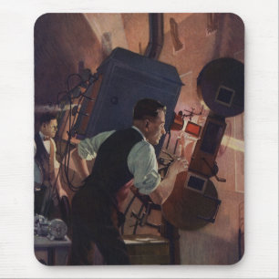 Vintage Business, Movie Theatre Projectionist Mouse Mat