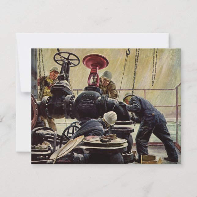 Vintage Business, Oil Platform on the Ocean (Front)