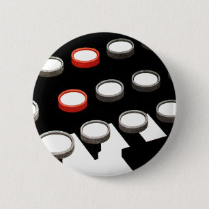 Vintage Business Old Fashioned Typewriter Keyboard 6 Cm Round Badge
