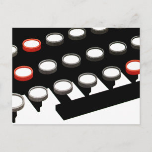 Vintage Business Old Fashioned Typewriter Keyboard Postcard