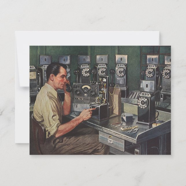 Vintage Business, Pay Phone Telephone Repairman (Front)
