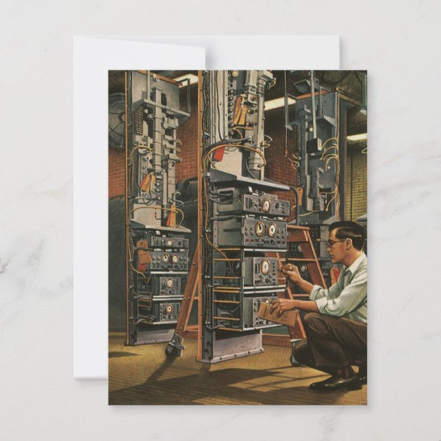 Vintage Business Radio Technician Fixing Equipment (Front)