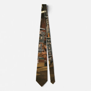 Vintage Business Radio Technician Fixing Equipment Tie