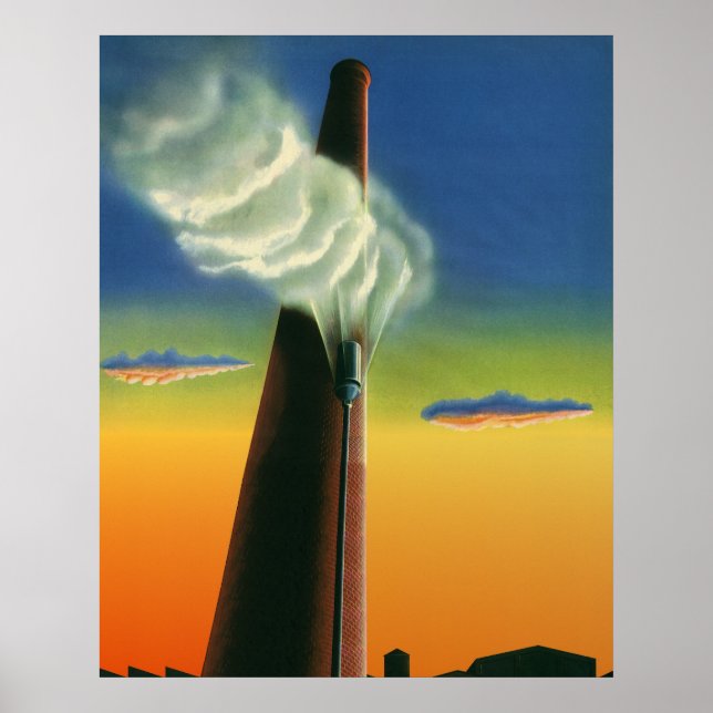 Vintage Business, Steam Whistle Factory Sunrise Poster (Front)