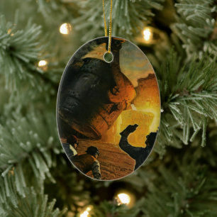 Vintage Business, Steel Manufacturing Industry Ceramic Tree Decoration