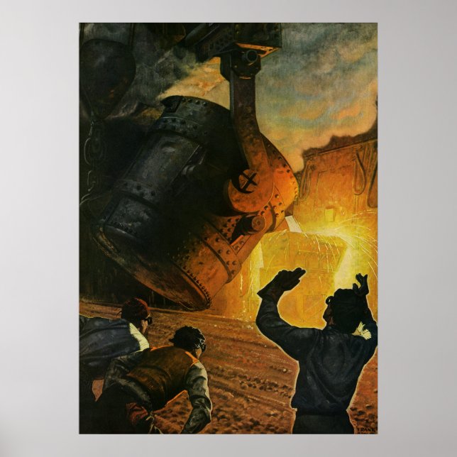 Vintage Business, Steel Manufacturing Industry Poster (Front)