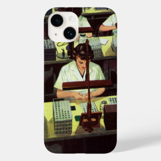 Vintage Business, Telephone Assembly Line Workers Case-Mate iPhone 14 Case