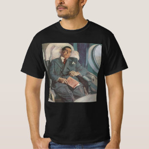 Vintage Business Travel, Reading on the Aeroplane T-Shirt