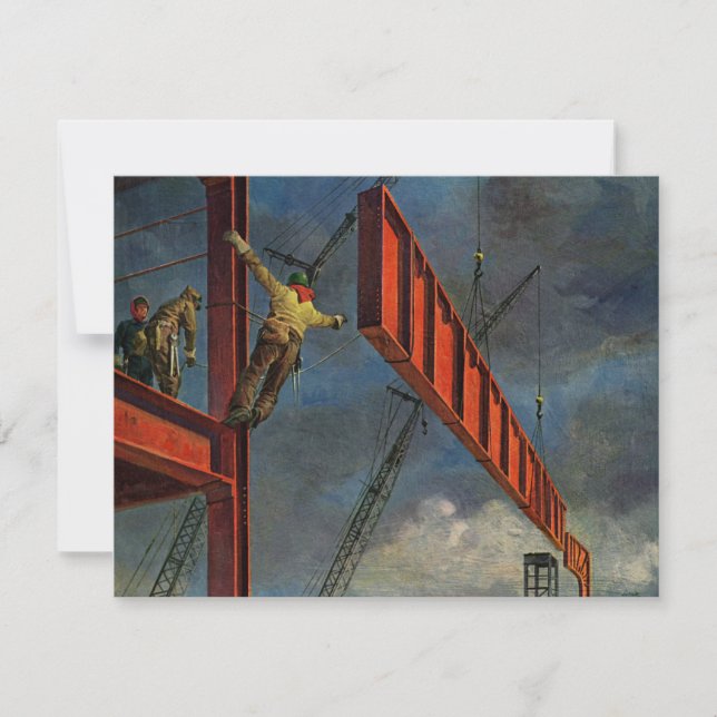 Vintage Business, Workers on Steel Construction (Front)