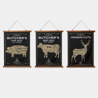 Vintage Butchers Set Meat Cut