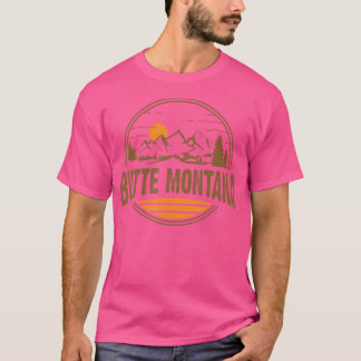 Vintage Butte Montana Mountain Hiking Souvenir Pri T-Shirt