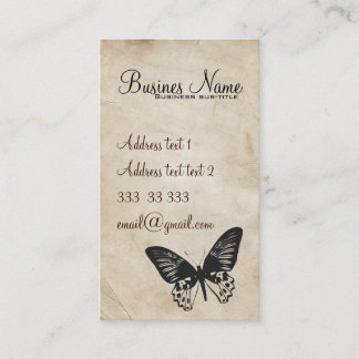 VINTAGE BUTTERFLIE Business Card