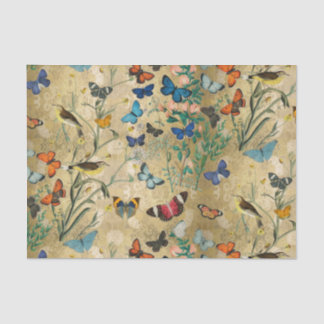 Vintage Butterflies and Decoupage Tissue Paper