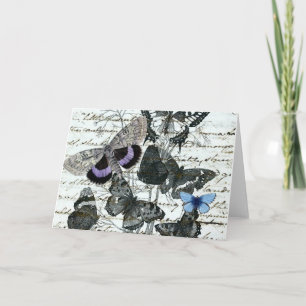 Vintage Butterflies Austen Card