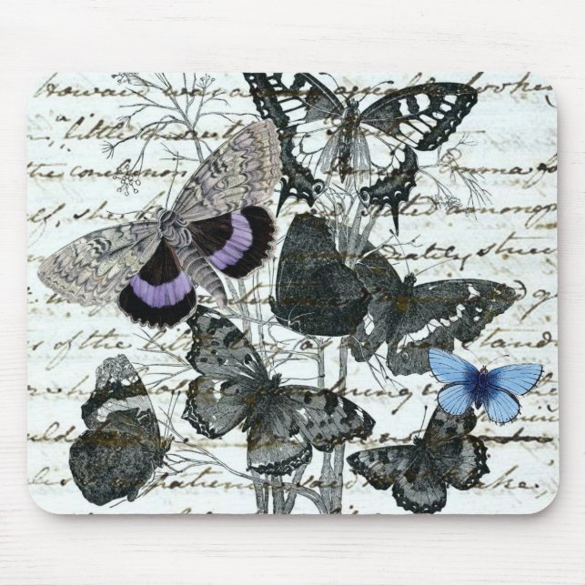 Vintage Butterflies Austen Mousepad (Front)