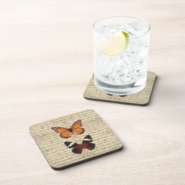Vintage butterflies collection coaster (Right Side)