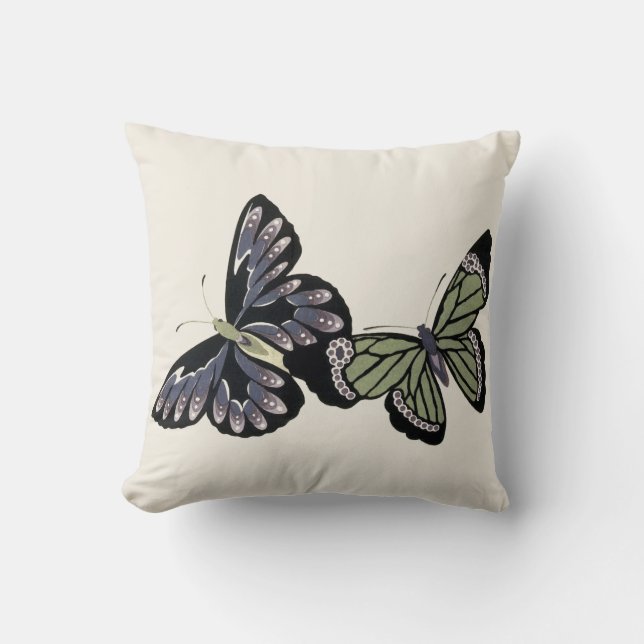 Vintage Butterflies Cushion (Front)