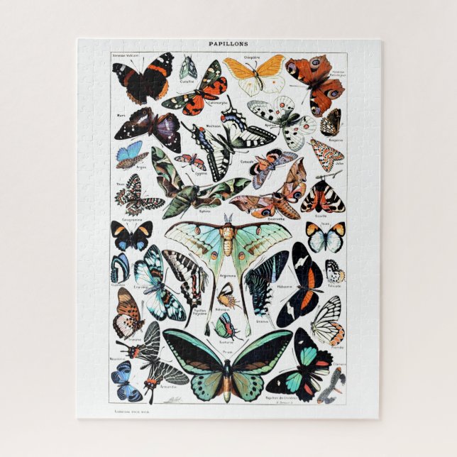 Vintage Butterflies Illustration Jigsaw Puzzle (Vertical)