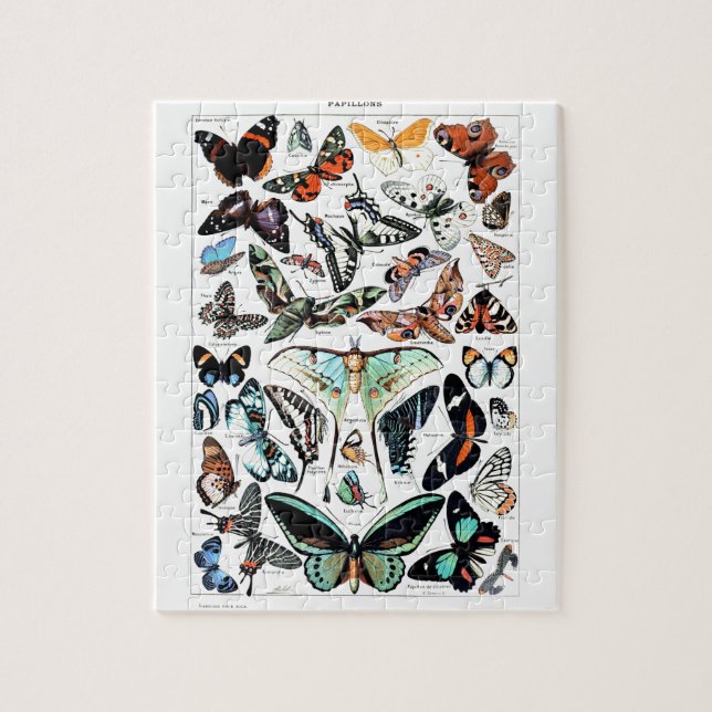 Vintage Butterflies Illustration Jigsaw Puzzle (Vertical)