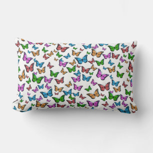 Vintage Butterflies Illustration Throw Pillow