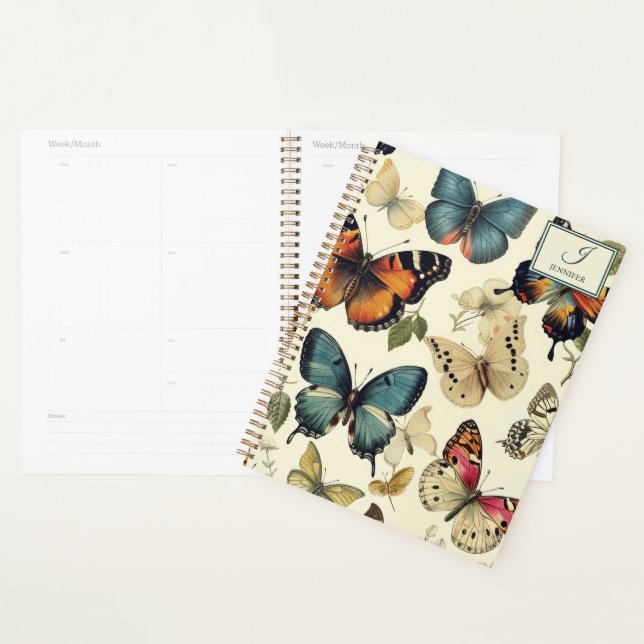 Vintage Butterflies in Flight Planner (Display)