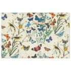Vintage Butterflies Ivory Decoupage Tissue Paper