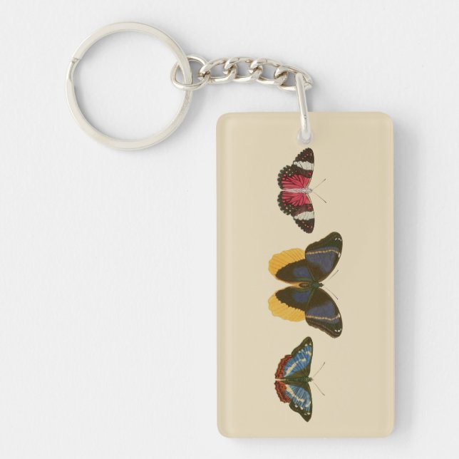 Vintage Butterflies Key Ring (Front)