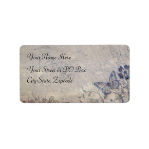 Vintage Butterflies Label